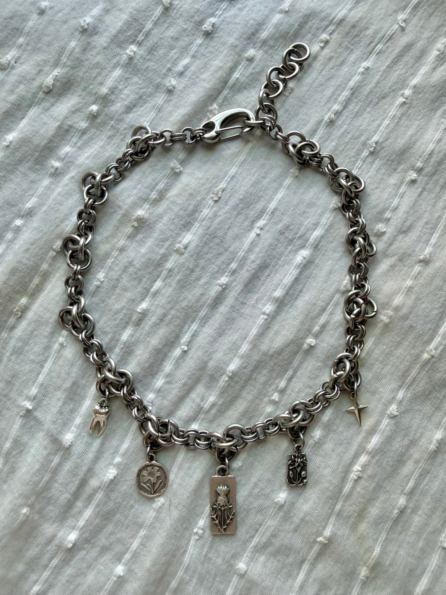 charm necklace - florals