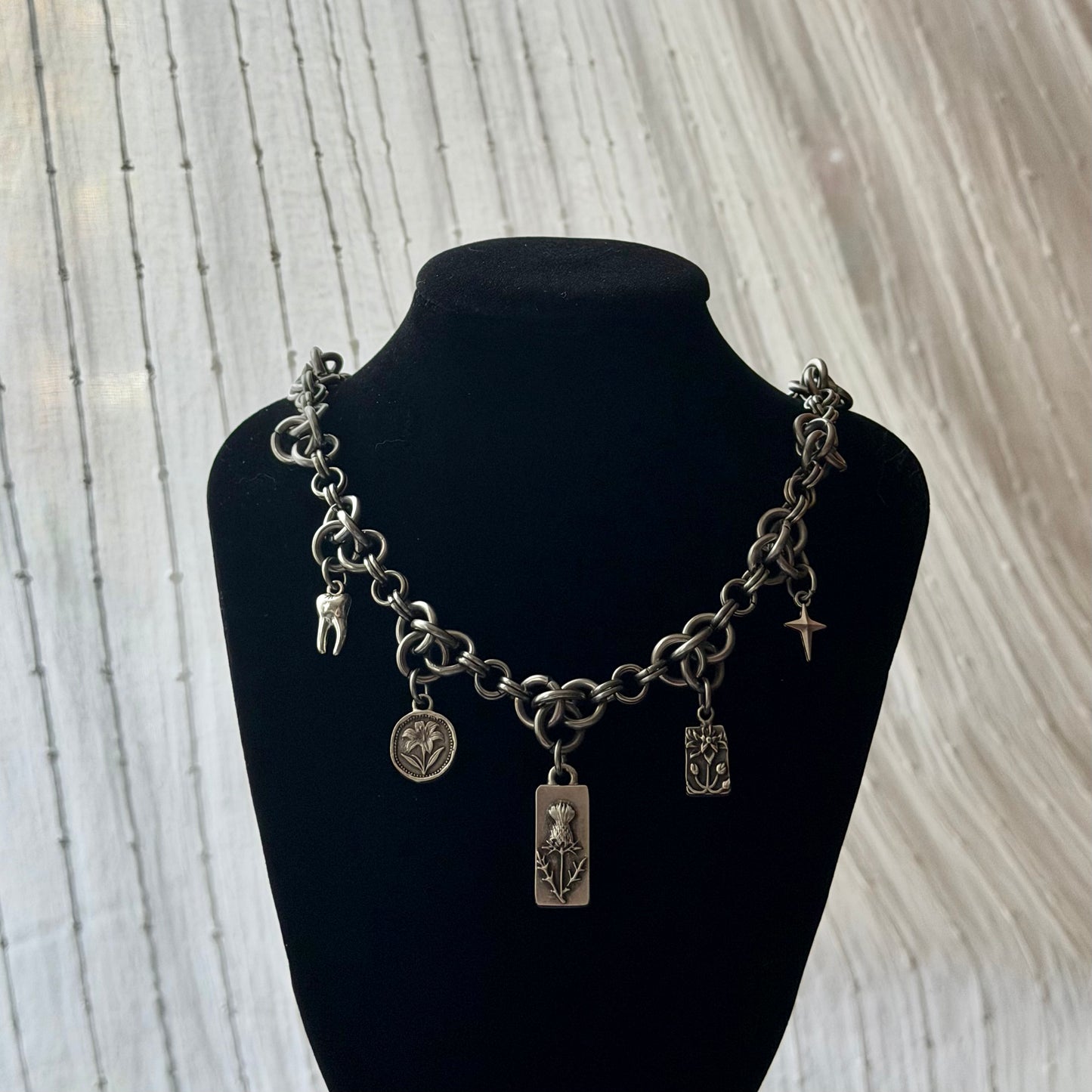 charm necklace - florals