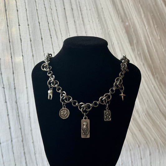 charm necklace - florals