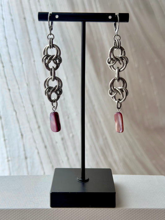 cleo earrings - pink