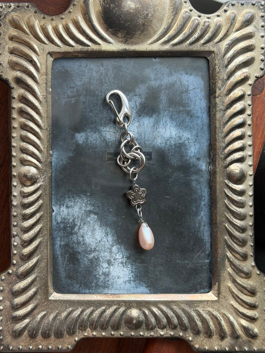 star & pearl bag charm