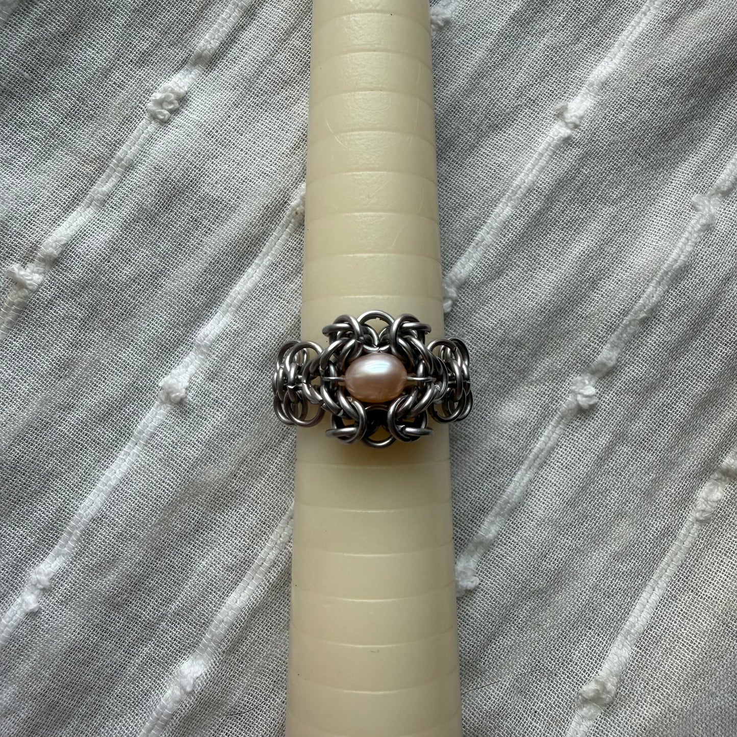 morraine ring - pink pearl